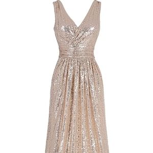 Women's Rose Gold Sequin Dress